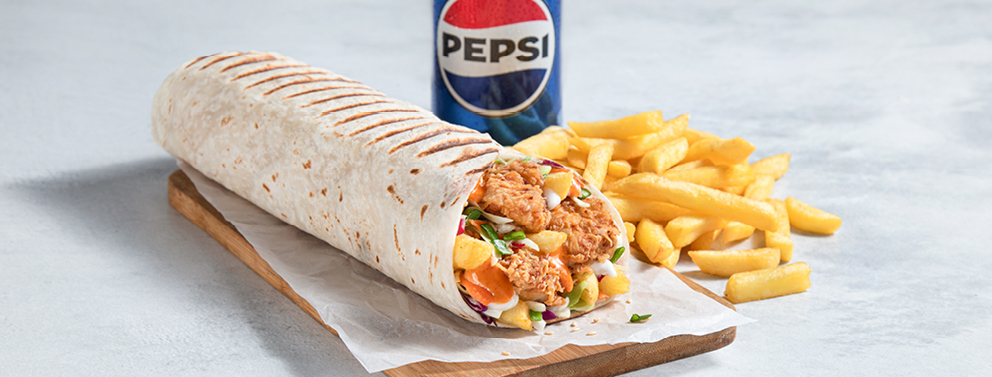 Crispy Chicken Wrap Value Meal